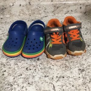 shoes bundle size 6 crocs and 7 stride rite